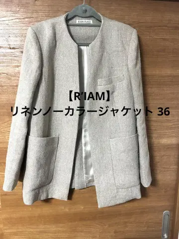 Plage [ R'IAM ] 린넨 노카라 자켓 36 사이즈