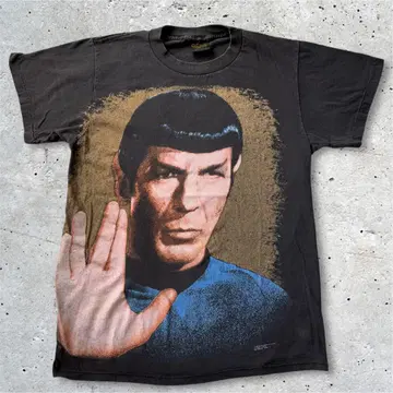 빈티지 star trek 스타트렉 스포크 T셔츠 양면 프린트