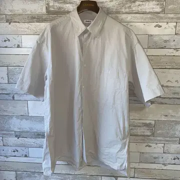 AUBETT 헤비 브로드 사이드 벤트 반팔 오버사이즈 셔츠 size 4