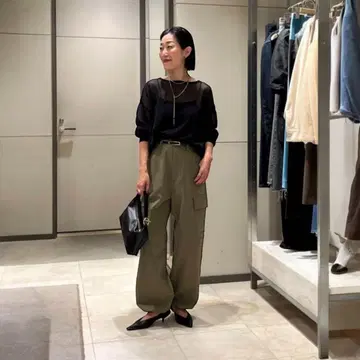 미사용 새상품 GALLARDAGALANTE 와이드 카고 팬츠 카키