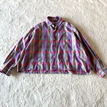 INDIVIDUALIZED SHIRTS 숏 기장 체크 셔츠 미국제