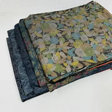 오시마 명주 기모노 순수 실크 5착 묶음 판매 리메이크 재료 S-1371
