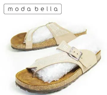 이탈리아제 modabella 천연 가죽 주얼리 큐빅 스트랩 샌들