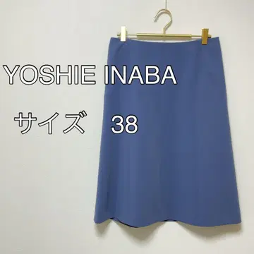 YOSHIE INABA 파랑 무릎 기장 스커트 사이즈 38