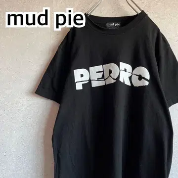 아유니 D mud pie PEDRO BiSH 빅 로고 티셔츠 블랙 컬러