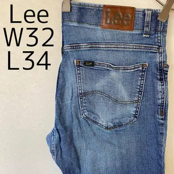 Lee Lee W30 블루 데님 하의 파랑 스트레이트 팬츠 12238