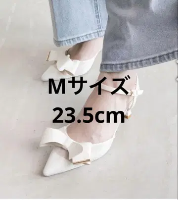 RANDA 빅 리본 앵클 스트랩 펌프스 M