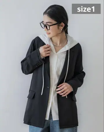 크루레 crewre 레이어드 시어 자켓 사이즈 1 블랙