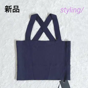 새상품 스타일링 니트 뷔스티에 네이비