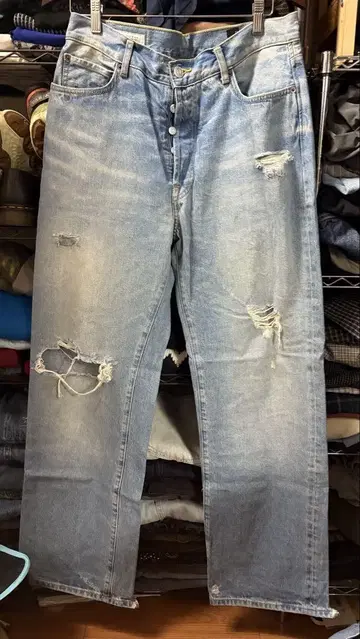 ZARA 데미지 배기 데님