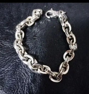 새상품 약 20 cm 페이퍼 체인 팔찌 silver925