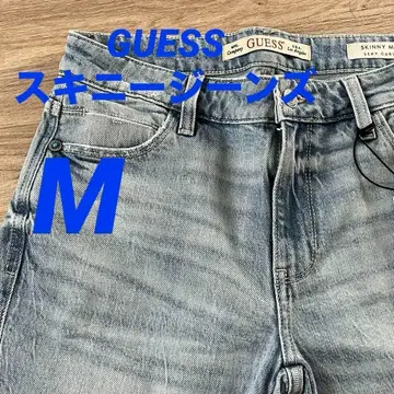 미사용품 GUESS 스키니 청바지 택 포함 라이트 블루 사이즈 27