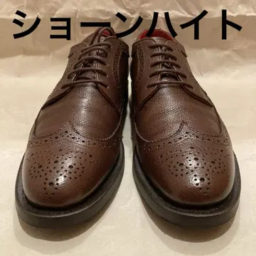 숀 하이 다크 브라운 롱 윙팁 스코틀랜드 그레인 가죽 23.5cm