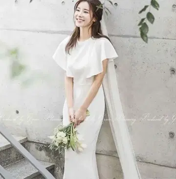 화이트 머메이드 웨딩 드레스