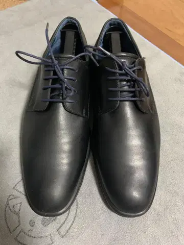 ECCO 블랙 가죽 레이스업 슈즈