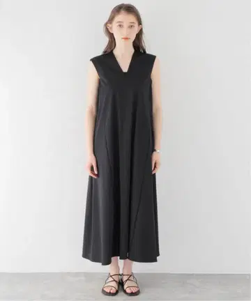미사용 새상품 spick and span 클리어 저지 사이드 개더 드레스