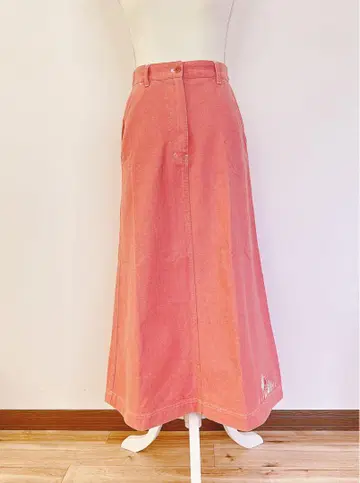 PINK HOUSE 롱 스커트 강아지 자수 슈나우저