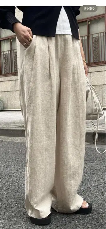 우루 Linen wide easy pants 린넨 와이드 이지 팬츠
