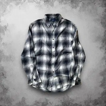 00s USA 긴팔 옴브레 체크 플란넬 셔츠 섀도우 JCPenney