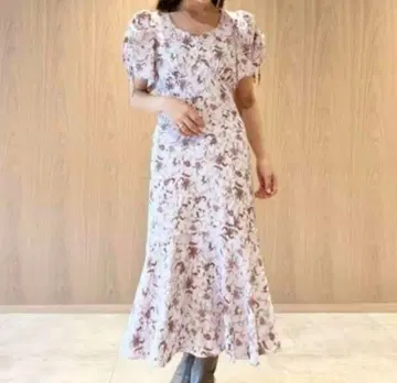 snidel 스나이델 바리에 프린트 원피스 LAV 라벤더 0