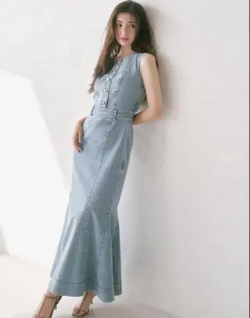 SNIDEL 데님 머메이드 원피스