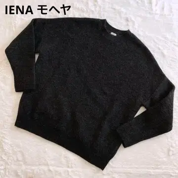 IENA 이에나 모헤어 혼방 크루넥 풀오버 니트 차콜 그레이