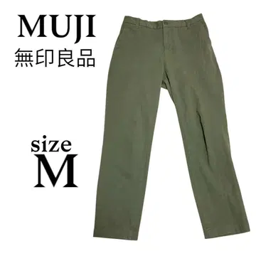P2237 MUJI 무인양품 [M] 남성용 캐주얼 팬츠 하의 그린