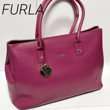 FURLA 훌라 가죽 토트백 라즈베리 핑크