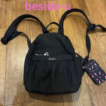 비사이유 블랙 백팩 RFID 포켓 부착