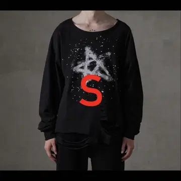 GRANCY 라인 스톤 그래픽 디자인 롱 T S 사이즈