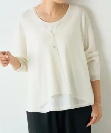 Beardsley 산뜻 가디건 화이트