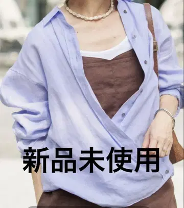 워셔블 린넨 2WAY 셔츠 색스 블루