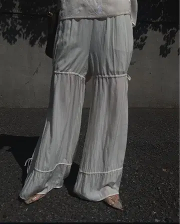 Ameri vintage lax drawstring pants 화이트