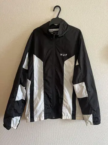 HUF 나일론 자켓 L 블랙/화이트