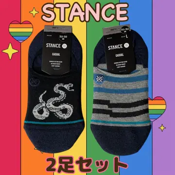 스탠스 STANCE 삭스 앵클 기장 보더 스네이크 패턴