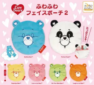 컴프 케어베어 푹신푹신 페이스 파우치2 전6종 가챠 Care Bears