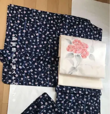 여름 기모노 명주 레트로 팝 꽃 줄무늬 스트라이프 손바느질 워셔블 기모노