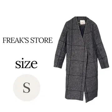 FREAK'S STORE 체크 무늬 롱 코트