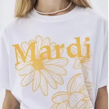 새상품 마르디메크르디 Mardi Mercredi 꽃무늬 프린트 티셔츠