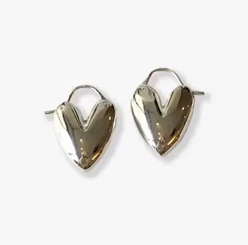 R.ALAGAN TINY PUFFY HEART HOOPS 귀걸이