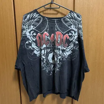 새상품급 밴딩 티셔츠 acdc 블랙 오버 사이즈