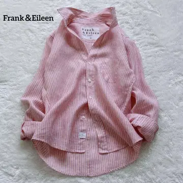 Frank and Irene 레어 사이즈 XS 스트라이프 린넨 셔츠 발리