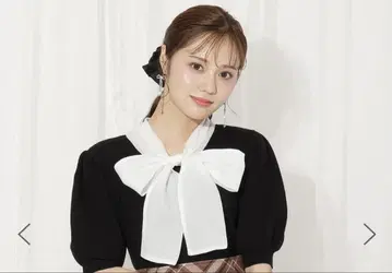 WILLSELECTION 시어 리본 퍼프 니트