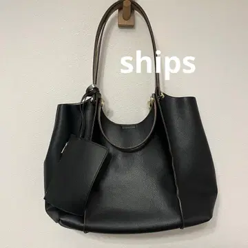 SHIPS any 2WAY 핸들 토트백 블랙