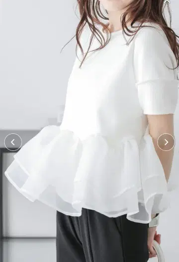 택 포함 새상품 슈가 비스킷 시어 프릴 도킹 상의