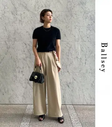 Ballsey 폴리에스테르 트윌 2턱 슬랙스 팬츠 투모로우랜드