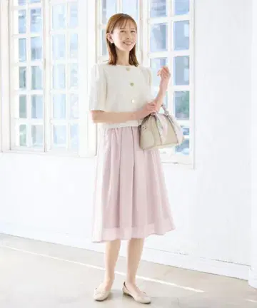 플레어 스커트 핑크 사이즈 38