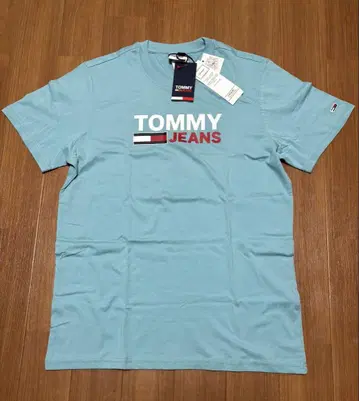 TOMMY JEANS 스카이블루 티셔츠 M 사이즈 면 100%