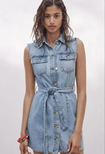 새상품 ZARA 데님 원피스