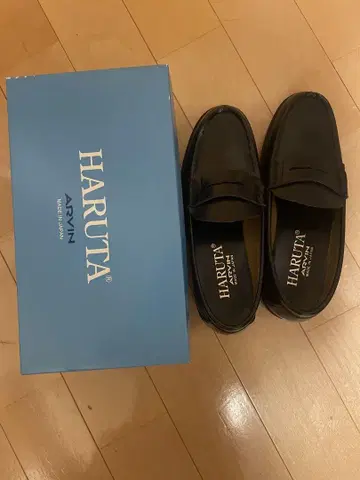 HARUTA 로퍼 25.5 블랙 3E